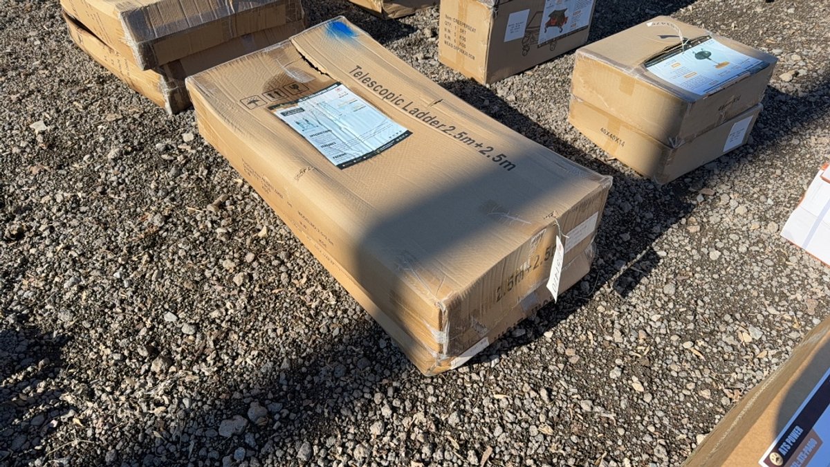 QTY (2) TELESCOPING LADDERS