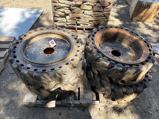 Image for QTY(4) 31 X 10-20 SKID STEER FLAT FREE TIRES