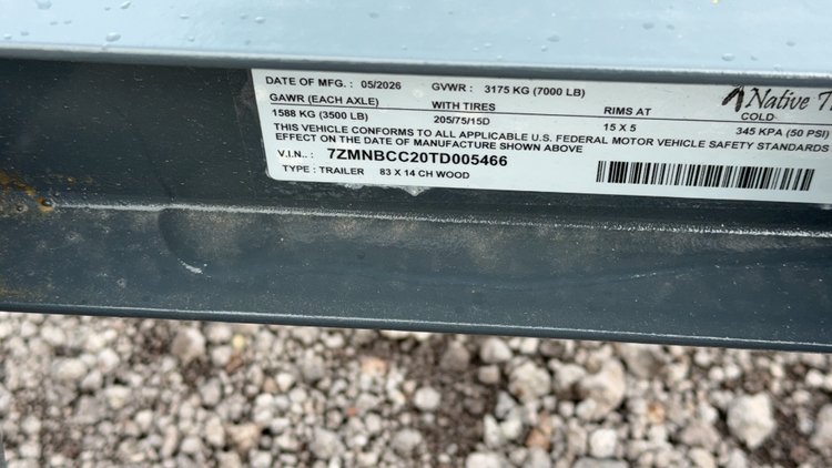 Image for 2026 NATIVE 14' BUMPER PULL TRAILER