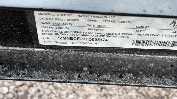 Image for 2026 NATIVE 16' BUMPER PULL TRAILER
