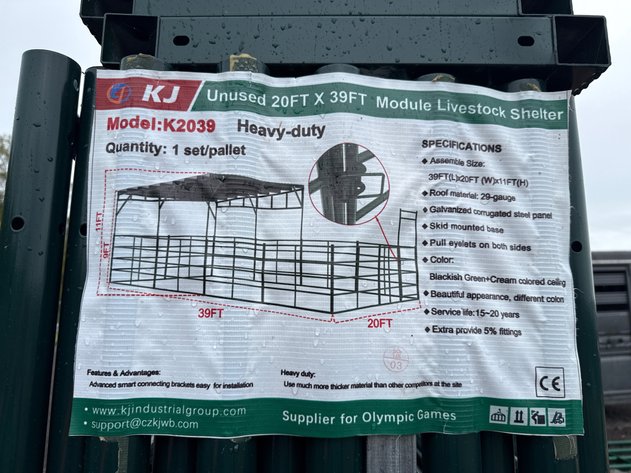 Image for 20' X 39' LIVESTOCK SHELTER