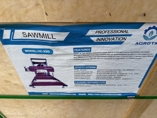 Image for AGT YC- 32G PORTABLE SAWMILL
