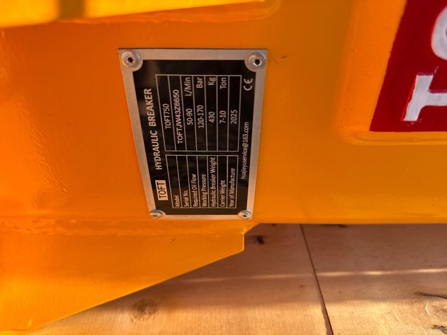 Image for TOFT 750 EXCAVATOR HYD BREAKER