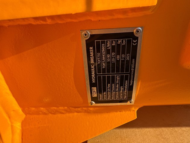 Image for TOFT 750 EXCAVATOR HYD BREAKER