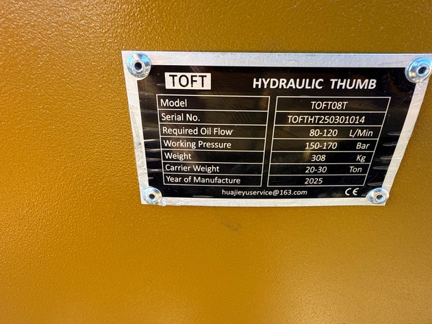 Image for TOFT EXCAVATOR HYD THUMB