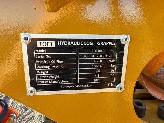 Image for TOFT EXCAVATOR HYD GRAPPLE