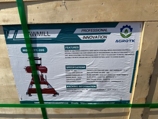 Image for AGROTK YC-26R SAWMILL
