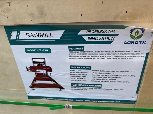 Image for AGROTK YC-32R SAWMILL
