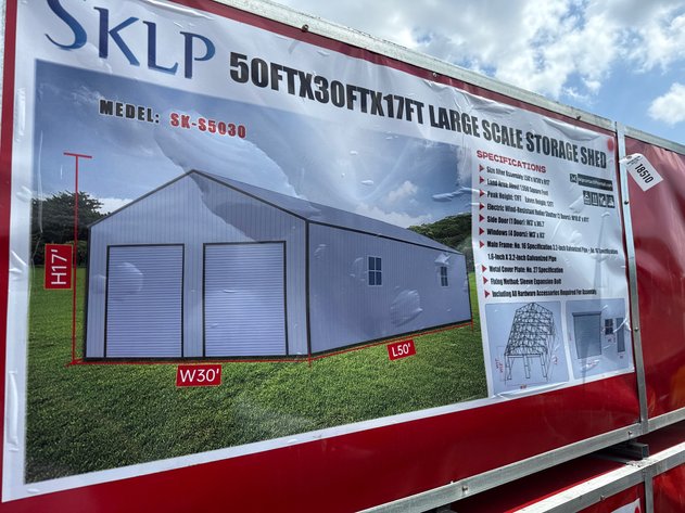 Image for SKLP 50' X 30' X 17' LARGE SCALE SHED
