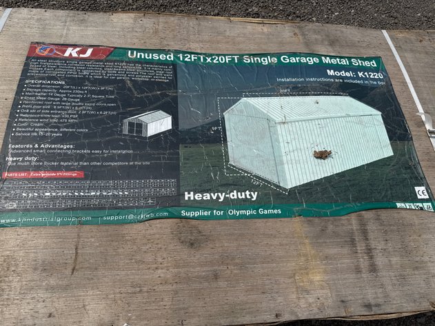 Image for 12' X 20' SINGLE GARAGE METAL SHED
