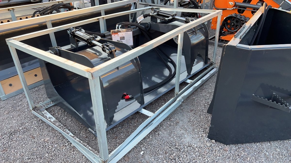 WOLVERINE 72" SKID STEER 2 CYLINDER GRAPPLE BUCKET