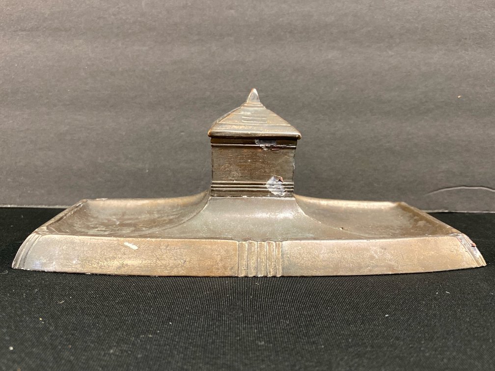 Vintage metal Ink well
