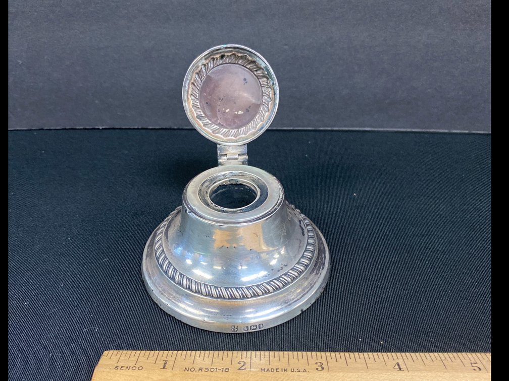 English sterling inkwell