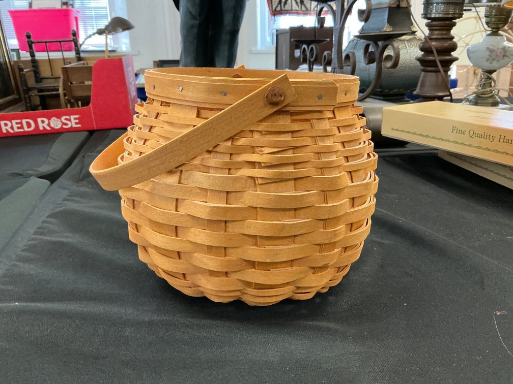 Longaberger Handwoven Basket, Signed and Dated 2001