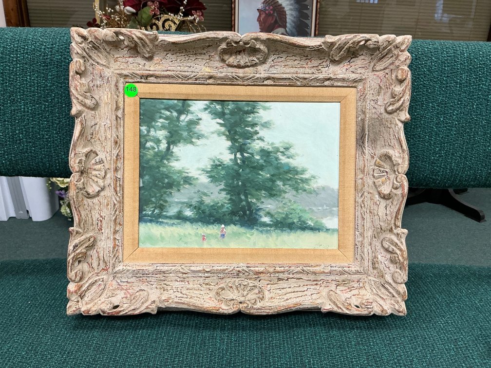 Original Painting by Andre Gisson in Ornate Frame