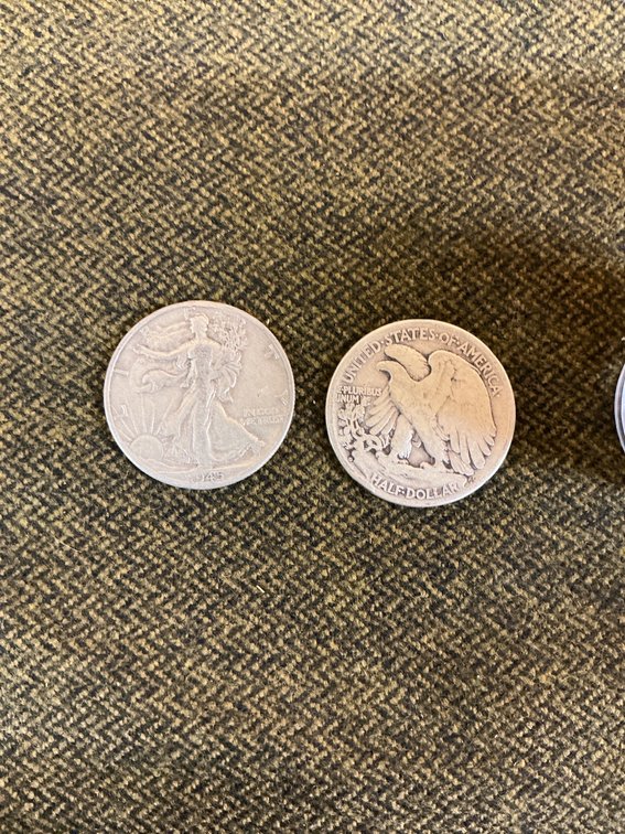 Roll of 22 Silver Coins Featuring Walking Liberty Halves