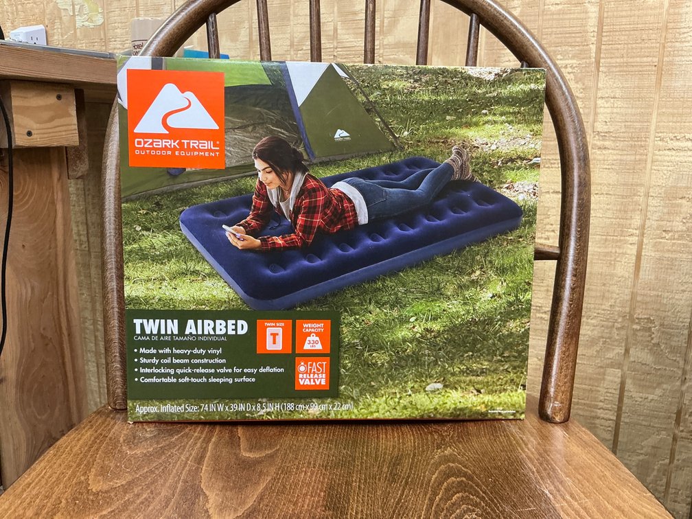Ozark Trail Twin Airbed with Coil Beam Construction and Soft-Touch Surface