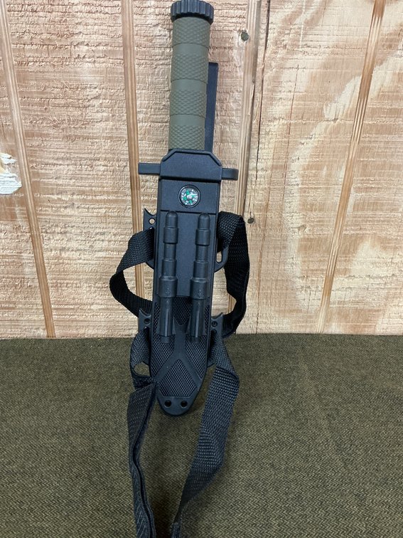 12-Inch Tactical Survival Knife with Sheath and Compass NEW