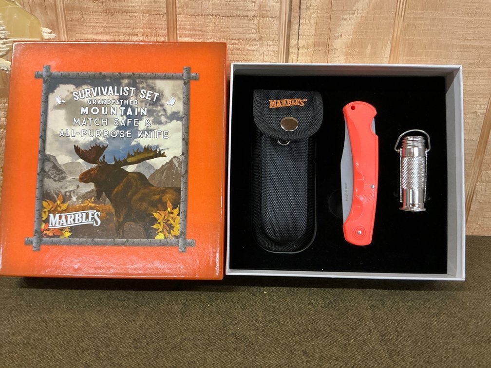 Marble’s Grandfather Mountain Survivalist Set with Knife and Match Safe