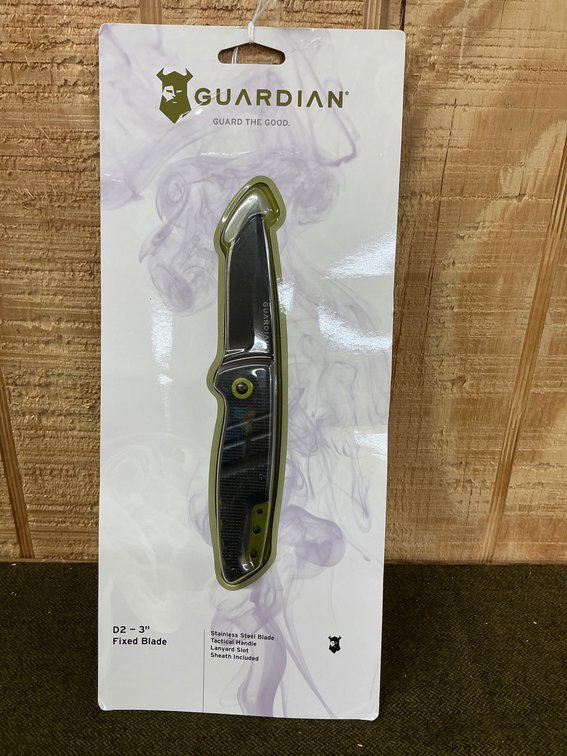 Guardian D2 3-Inch Fixed Blade Knife With Sheath NEW