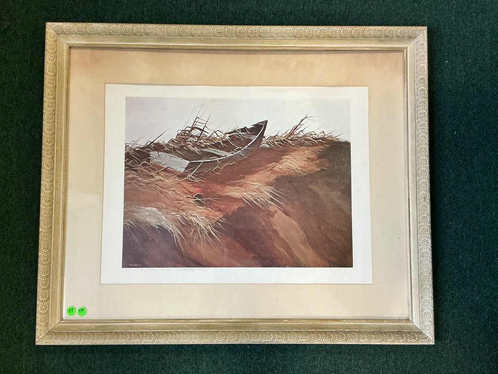33×27 Barclay Sheaks Signed Print ‘Boat and Grass Classic’, Edition of 500
