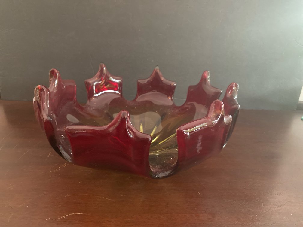 Red & Amber Art glass
