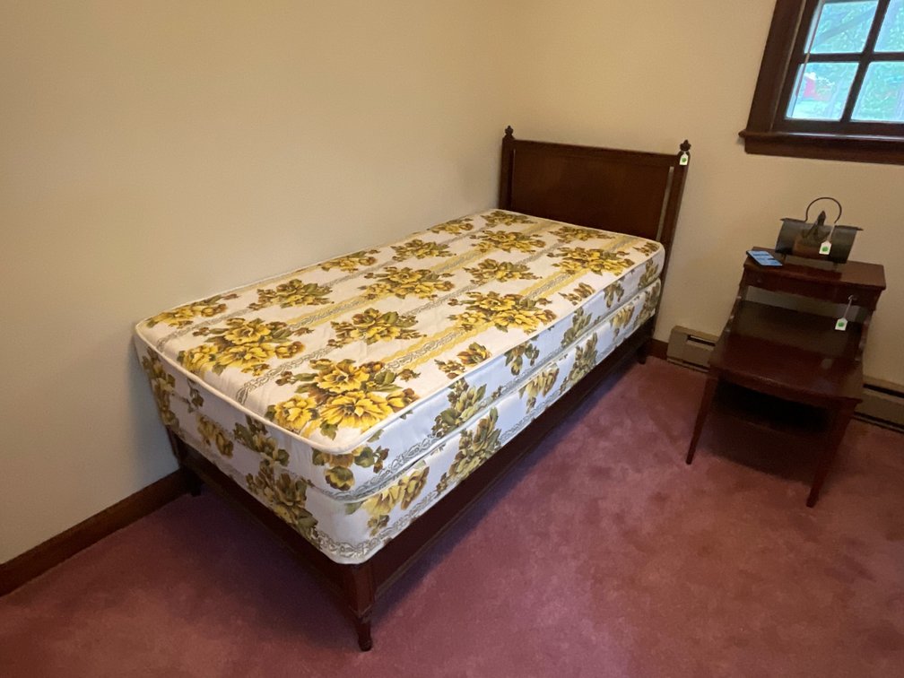 Twin Beds Includes mattress and box spring (2)