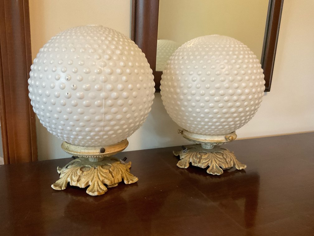 Two Small Hobnail Lamps  BR2 