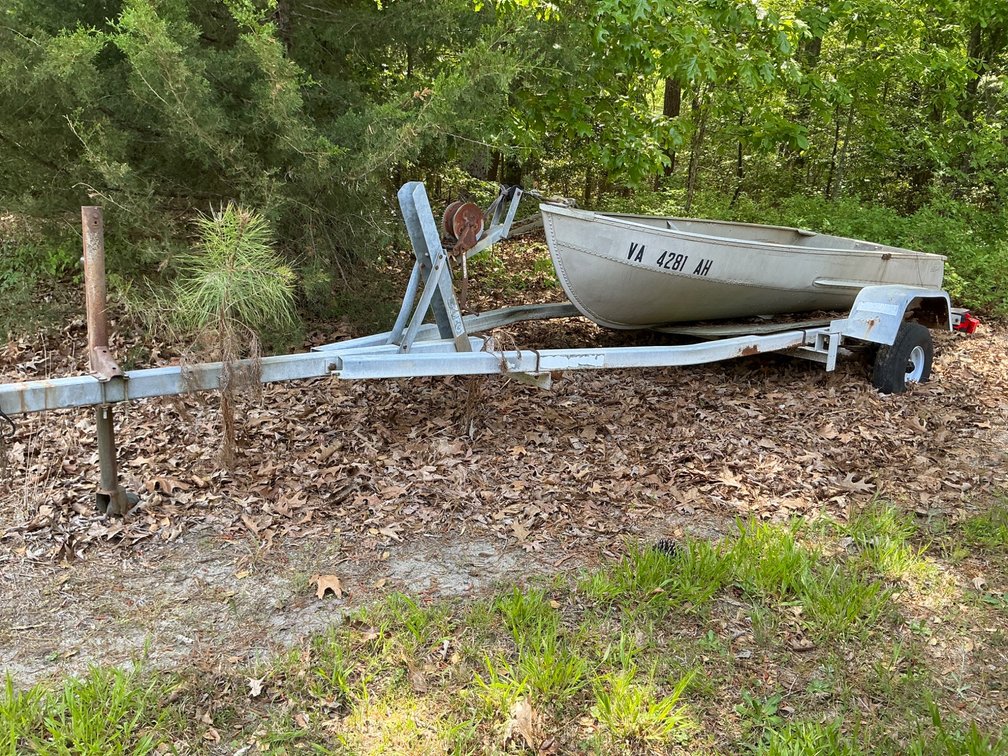 Elgin Aluminum Boat with Trailer, Sold As Is
