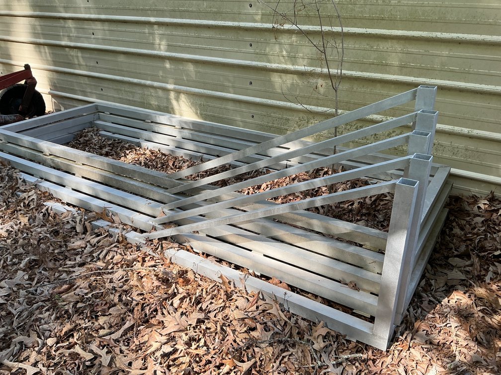 Metal Outdoor Bench Frame With Angular Design