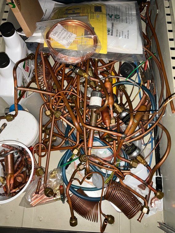 Collection of HVAC and Refrigeration Tools With Supplies