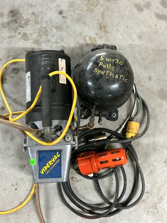 Two Vacuum Pumps with Motors and Components
