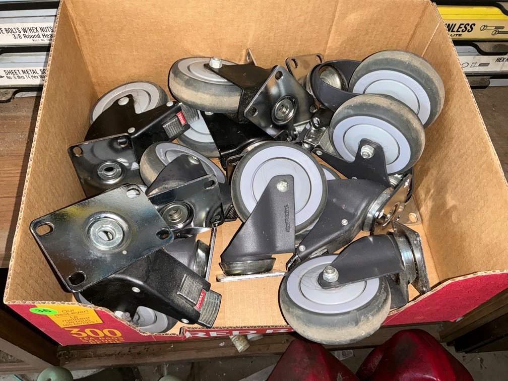 Set of 12 Heavy-Duty 4-Inch Swivel and Fixed Casters