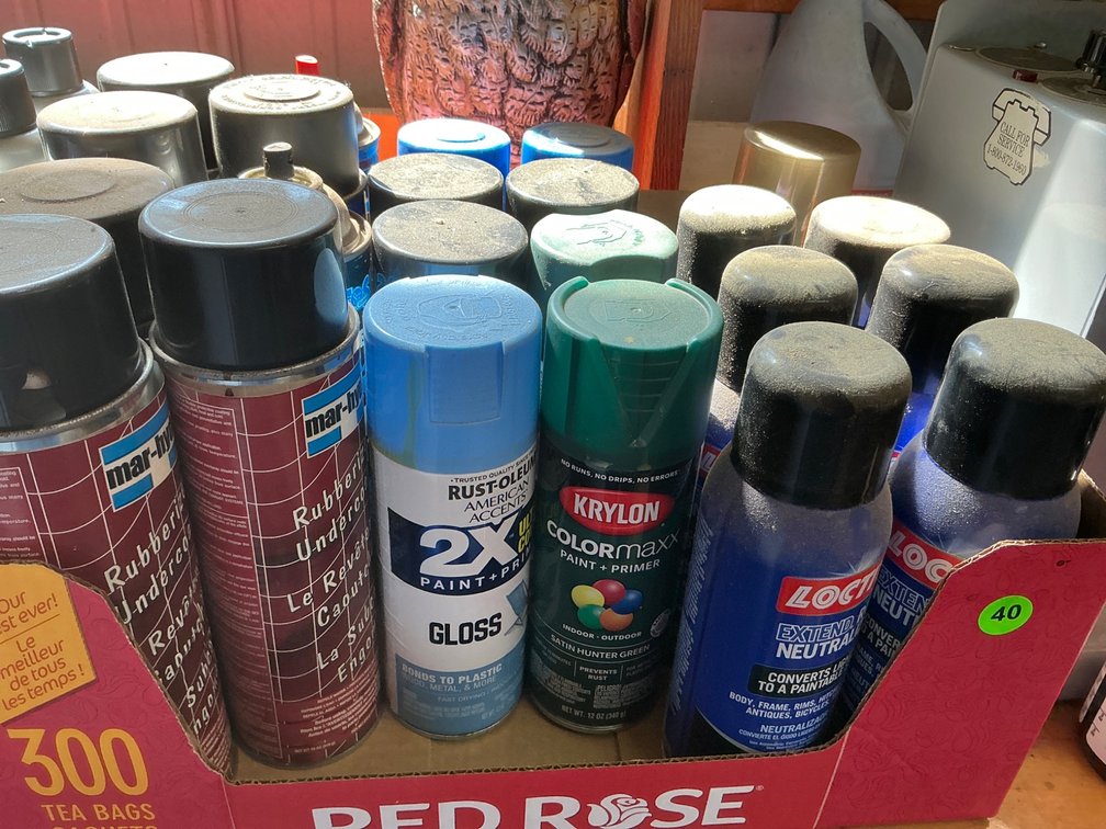 Assorted Paint and Automotive Chemicals Including Rustoleum and Krylon