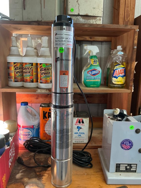 Meshbean Submersible Pump, 0.5HP, 25GPM, 150FT Max Lift