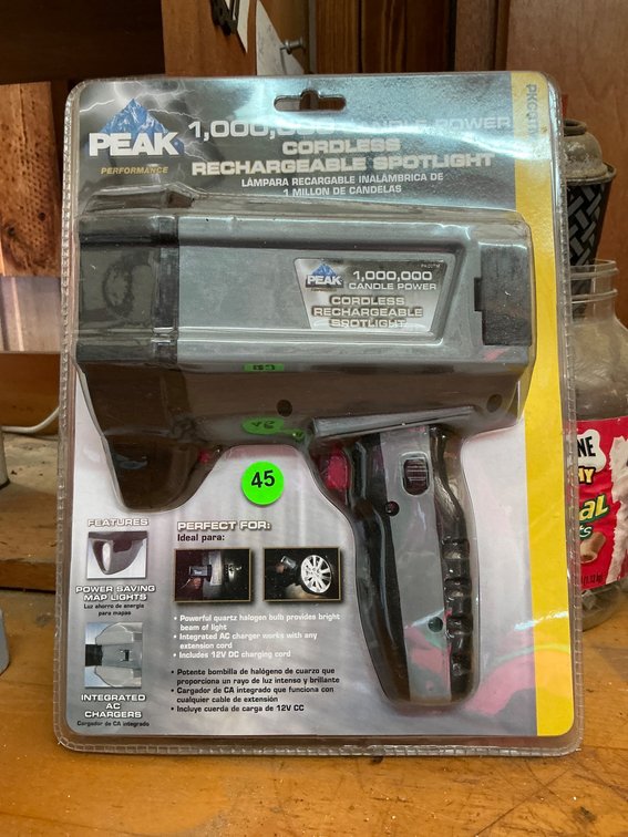Peak 1,000,000 Candle Power Cordless Rechargeable Spotlight