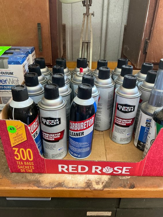 Lot of Automotive Cleaners and Additives Including Carburetor Cleaners and Fuel Stabilizers
