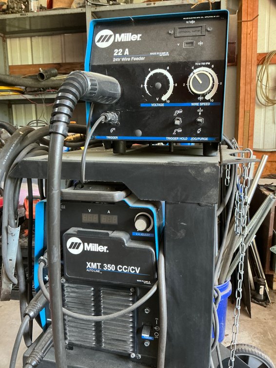 Miller XMT 350 CC/CV with 22A Wire Feeder Welding System
