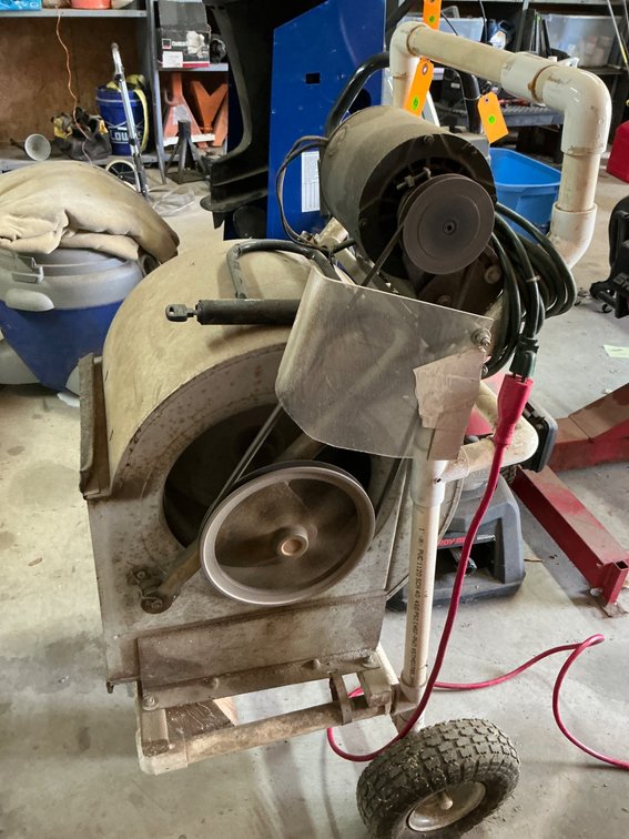 Industrial-Grade Portable Utility Fan With Wheeled Base
