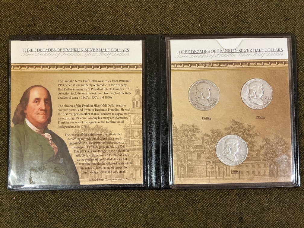Three Decades of Franklin Silver Half Dollars Collection