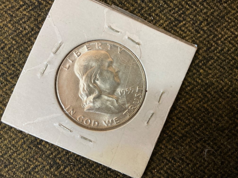 1955 Franklin Half Dollar Coin in MS63 Condition
