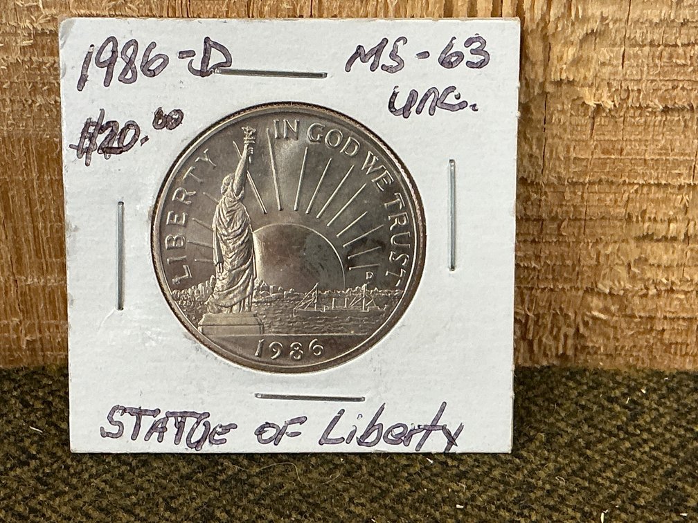 1986-D Statue of Liberty Half Dollar Commemorative Coin, MS-63 Grade