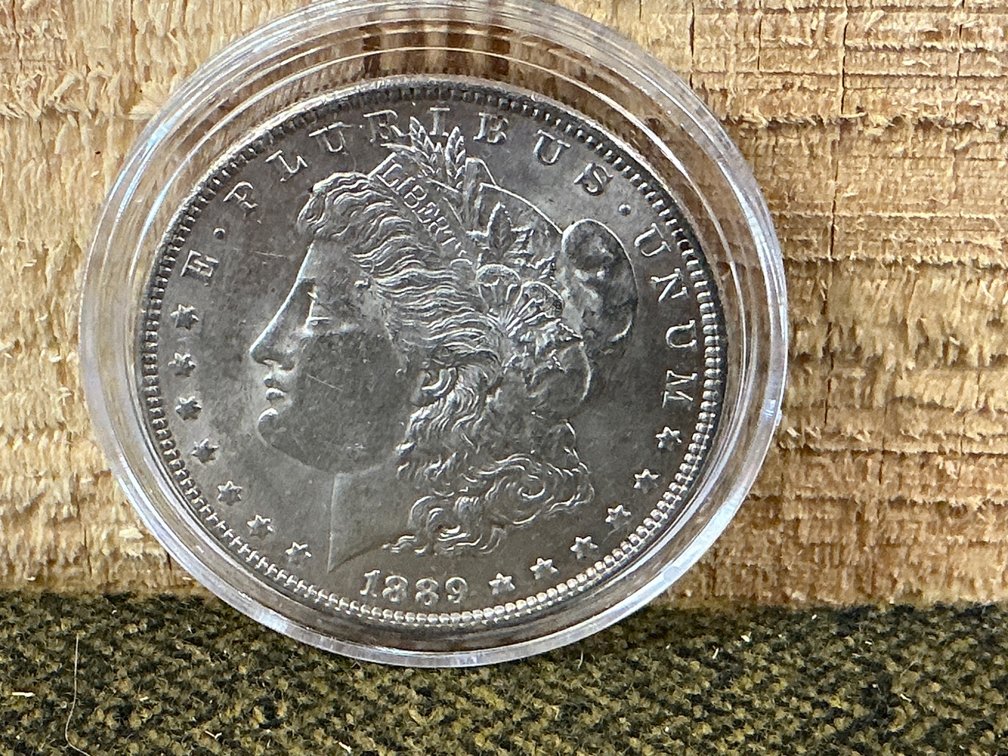 1889 Morgan Silver Dollar in Protective Case