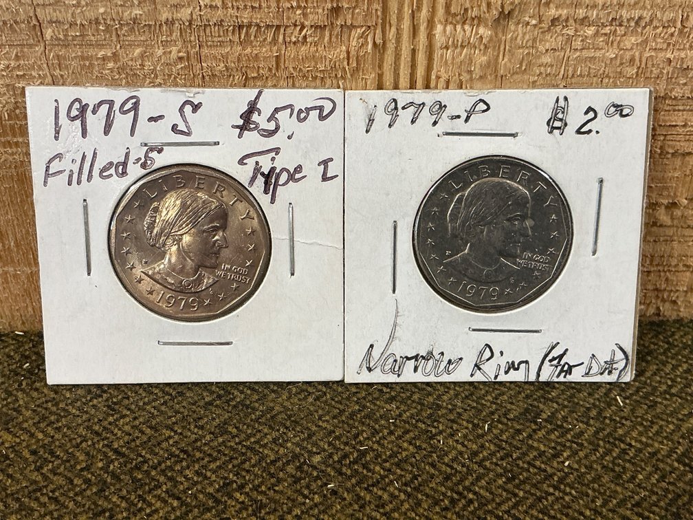 1979 Susan B. Anthony Dollar Coins: Type I and Philadelphia Mint