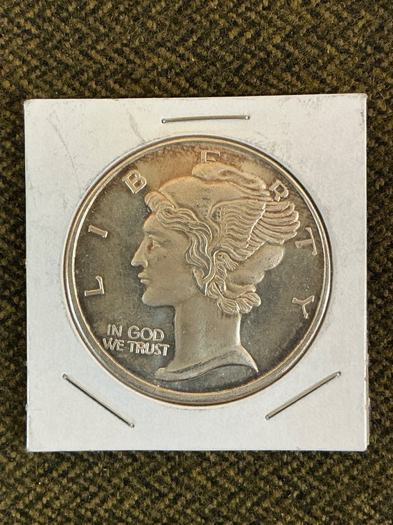 One-Ounce Silver Coin Featuring Liberty Design