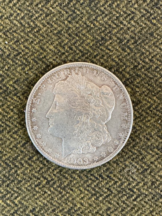 1903 Morgan Silver Dollar Coin with Liberty Head Design