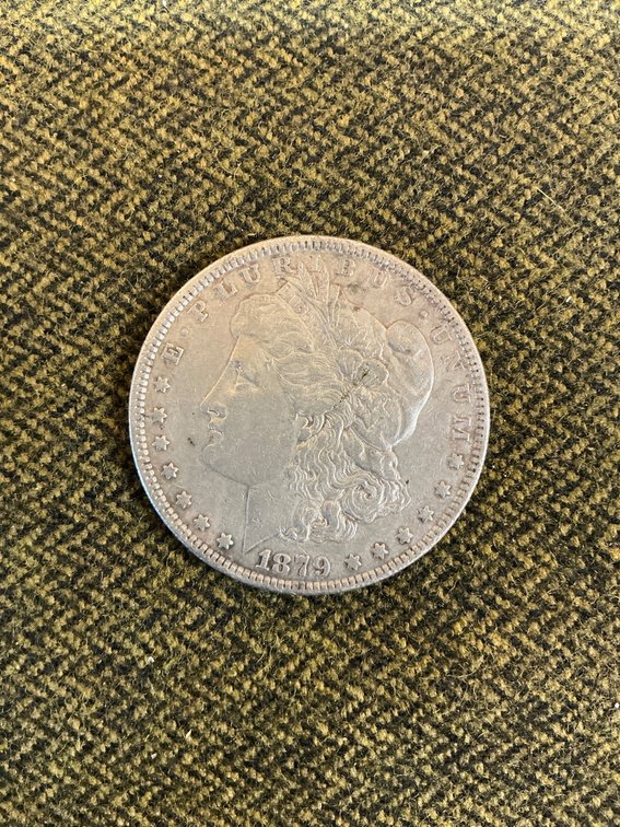 1879 Morgan Silver Dollar Coin with Detailed Eagle Reverse