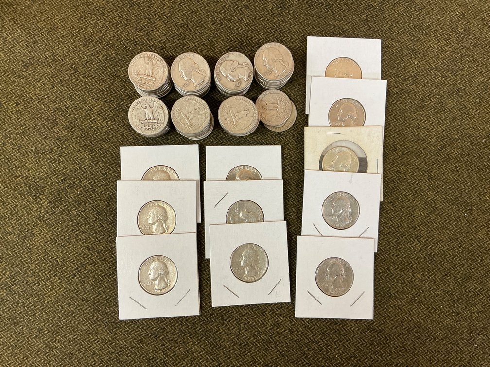 83 United States Silver Washington Quarters