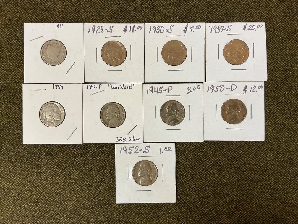 Dates Nickels with Various Mintmarks