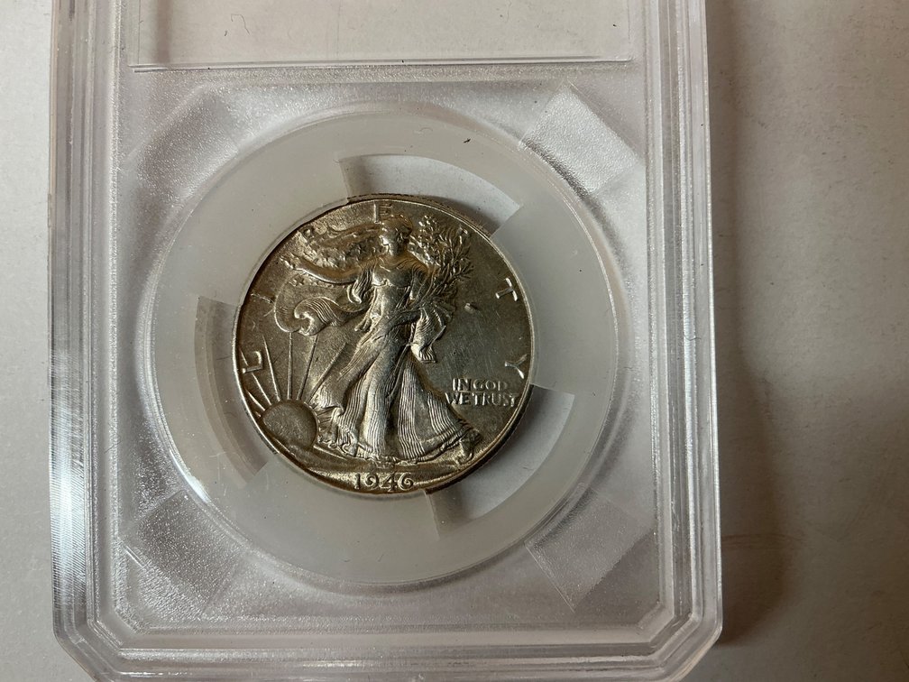 1946 Liberty Walking Silver Half Dollar in Protective Case